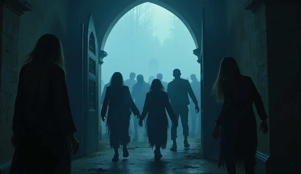 the ghost village and five friends were afraid of talking and ran home