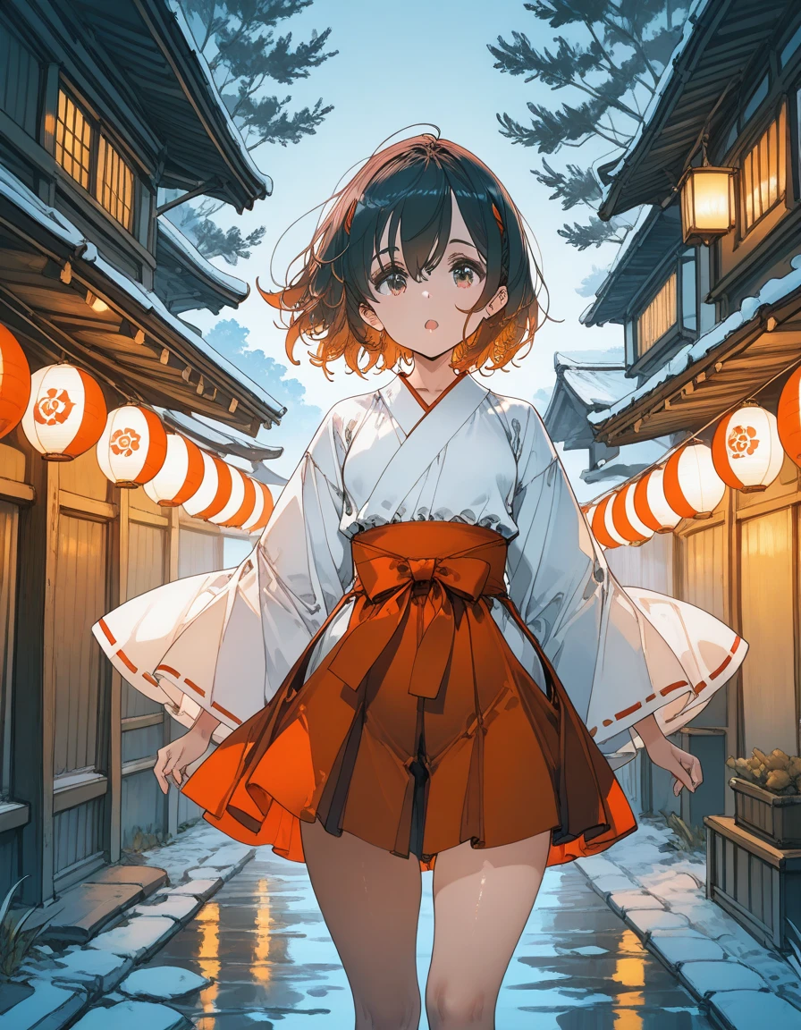 1girl, miko, little female, beautiful detailed eyes,open mouth, outdoors,wind, fantasy, game CG, break,(Endou Okito:1.05),(as109:0.9524),(ciloranko:0.9524),(oyariashito:0.9524),(cutesexyrobutts:0.907), break,(masterpiece), (best quality), (ultra-detailed),(Detailed Lighting), very aesthetic, newest, beauty illustration,super detailed skin, (masterpiece), (best quality), (ultra-detailed), very aesthetic lighting,newest ,hi res,absurd_res,shiny skin,2023,(shaded),digital media (artwork), realistic lighting, 16k, 8k,highres, source_anime, official_art, photoshop_(medium)