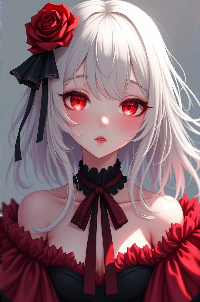 bloody anime girl, 1 girl, dark background, scary, 