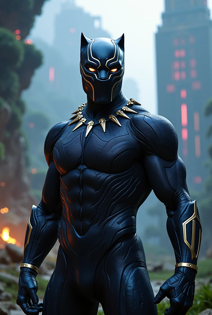 Black panther design in Fortnite