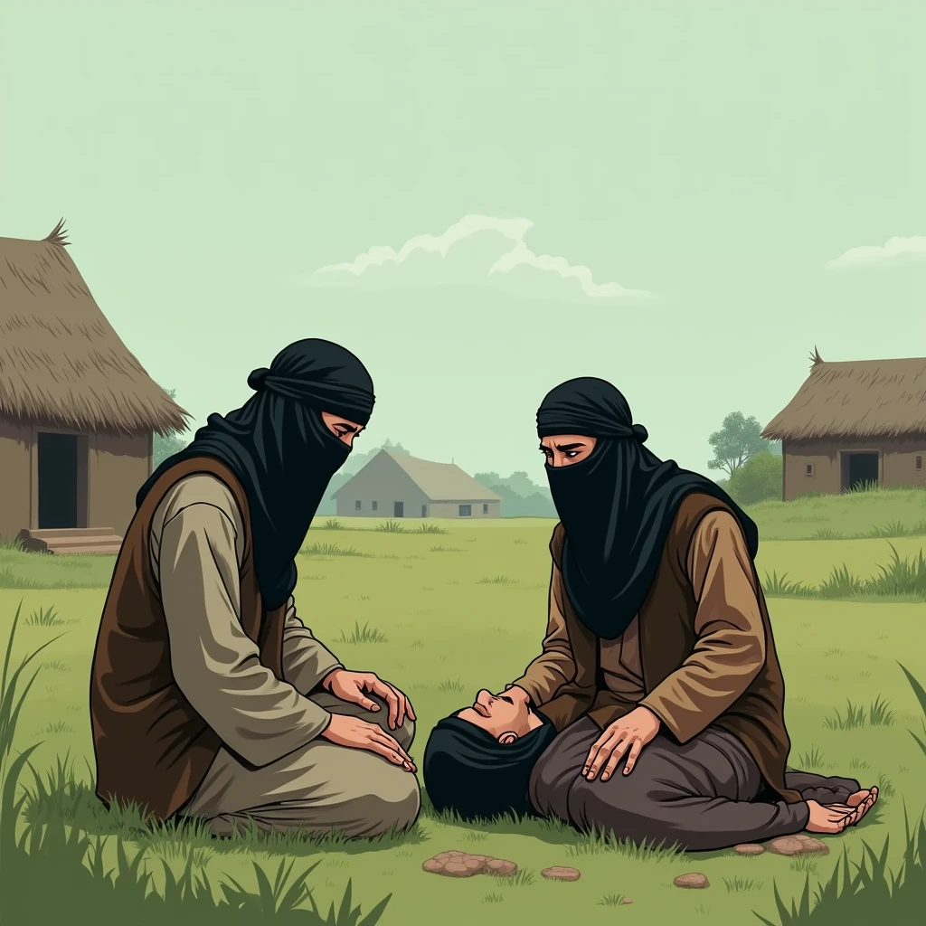 An Asian woman with a long black hijab is having sex with four old men and without clothes in the park, suckling her breast, The two old men grabbed the girl's breasts, While squeezing one of the girl's breasts, And one old man inserted his penis into the woman's vagina, With HD quality images
