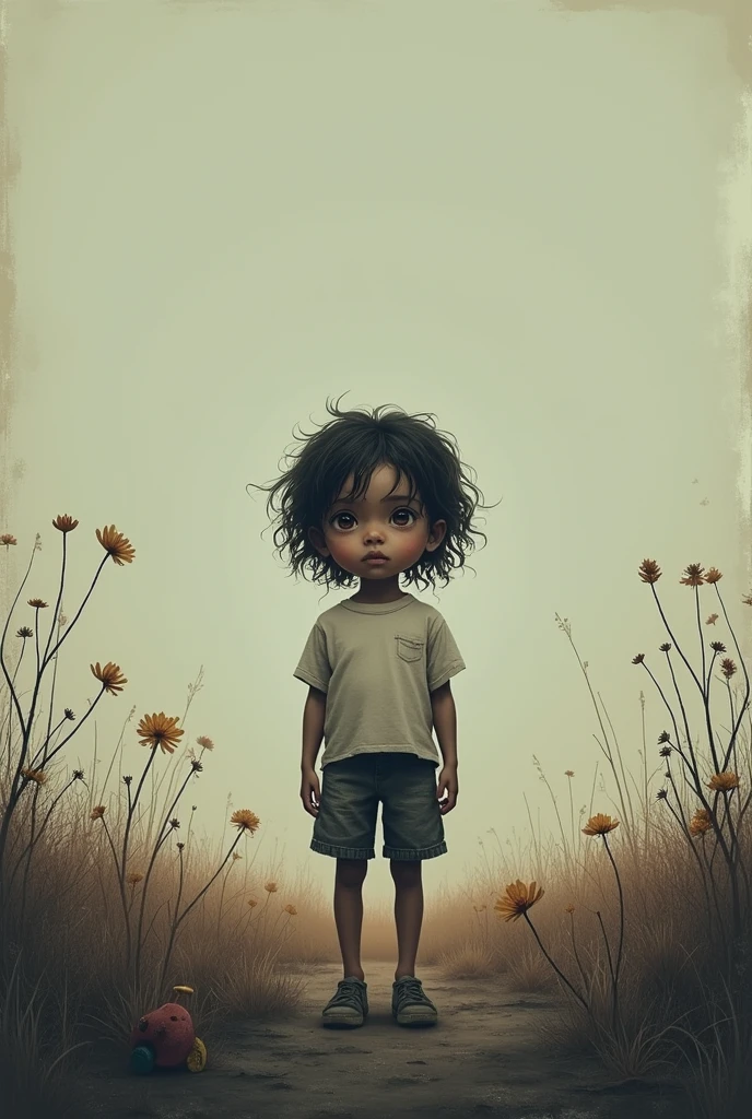 Alone boy very angry and sad