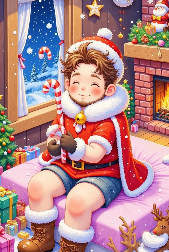 1boy,,aircraft,alcohol,animal costume,antlers,bag,beard,bed,bell,belt,black belt,blanket,blush,bobblehat,boots,box,brown gloves,brown hair,cake,candle,candlelight,candy cane,capelet,carrying over shoulder,champagne,champagne flute,chibi,chicken \(food\),chimney,christmas,christmas lights,christmas ornaments,christmas tree,closed eyes,deer ears,drinking glass,facial hair,fake antlers,fake facial hair,fake mustache,feet out of frame,fire,fireplace,fur,fur-trimmed boots,fur-trimmed capelet,fur-trimmed dress,fur-trimmed gloves,fur-trimmed headwear,fur-trimmed hood,fur-trimmed jacket,fur-trimmed kimono,fur-trimmed legwear,fur-trimmed shorts,fur-trimmed skirt,fur-trimmed sleeves,fur trim,futon,gift,gift bag,gift box,giving,glass,glasses,gloves,hair bell,hat,headwear removed,holding candy,holding gift,holding sack,holly,indoors,jacket,jingle bell,ladder,long sleeves,merry christmas,multiple boys,muscular,neck bell,night,open mouth,open window,ornament, popper,pine tree,pom pom \(clothes\),red bow,red capelet,red dress,red footwear,red gloves,red headwear,red jacket,red pants,red sleeves,reindeer,reindeer antlers,reindeer costume,rooftop,rug,sack,santa bikini,santa boots,santa costume,santa dress,santa gloves,santa hat,short hair,shushing,sitting,sleeping,smile,snow,snowflake background,snowflake hair ornament,snowflake print,snowflakes,snowing,snowman,star \(symbol\),stuffed animal,stuffed toy,sweater,table,teddy bear,under covers,virtual youtuber,window,wooden floor,wreath,Santa Claus