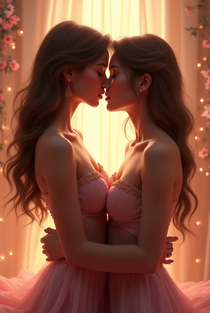 Nude body kiss with girl