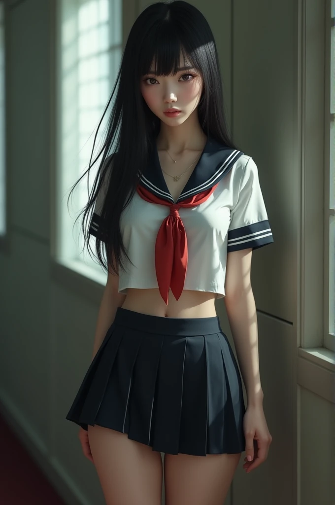 Big tit emo teen dressed as a schoolgirl filled with ???