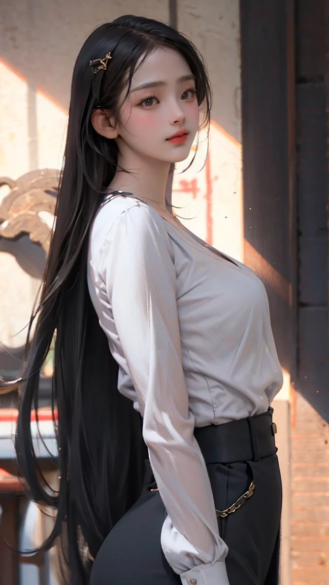 profile photo, Asian Women, In plain clothes、Harajuku、Street Fashion、A detailed face、A detailed eye、Detailed skin、enticing eyes 、lean figure、thin-waist、middlebreasts、long legged、View the viewer、art by:sergio lopez, natalie shau, James Jean and Salvador Dali,)