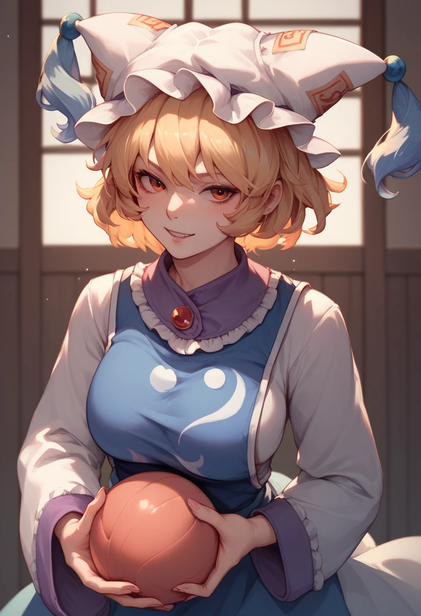 yakumo_Ran , Holds ball in her hands, 