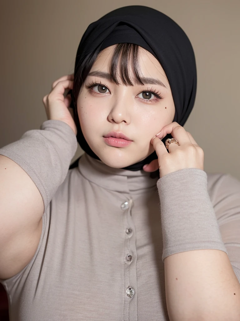 Cinematic Photo of a beautiful korean fashion model bokeh train