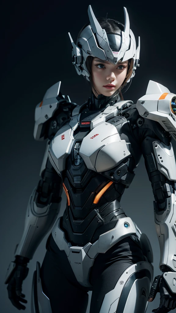 1 girl,solo,Medium breast,field,(Thigh gap:1.2),ruanyi0152,(Red background),ruanyi0238,cable,Mechanical Parts,Skeleton,spine,X-ray,Black Hair,short hair,whole body,Best Quality、masterpiece、High Resolution、Official Art、Highly Detailed CG Unity 8K Wallpapers、Upper Body