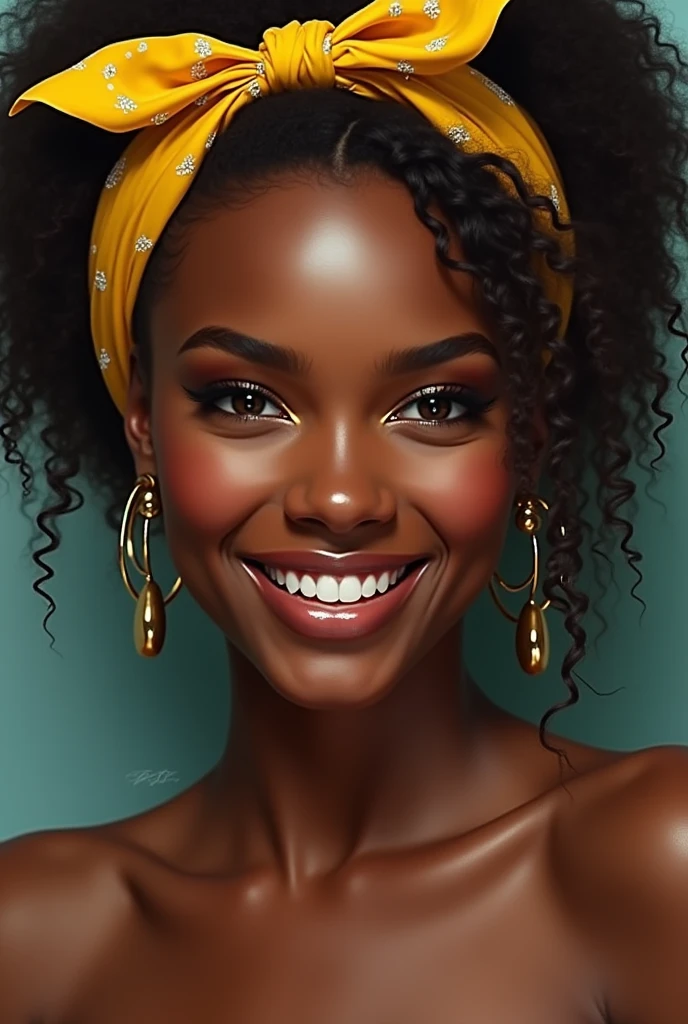 Dark african woman, gorgeous smile, tall, big nose, black acne spots, braided hair, no cheek bones, chubby , dark, big nose, black skin
