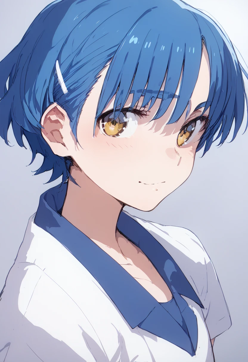 pt，Ryo Yamada， Anime Style ，Clothing，Sporty， Flat Shading，Yamaguchi Ryo， blue hair