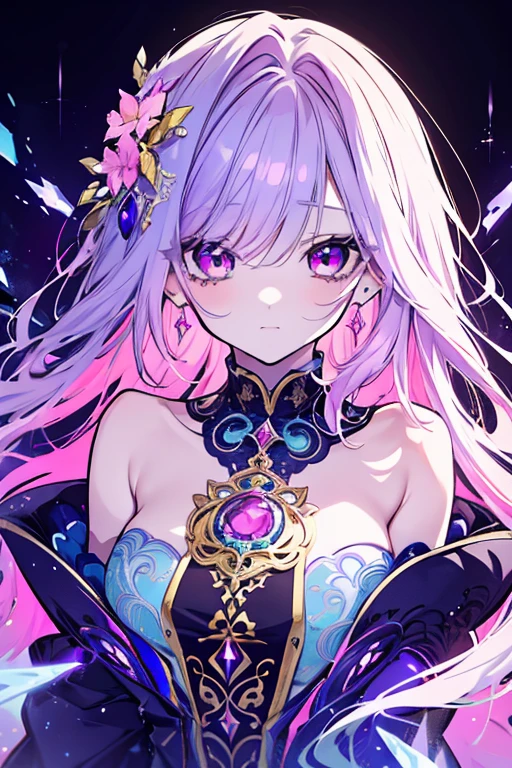 High quality, 8K, Detailed depiction, biologically correct, prety woman, Sparkly eyes, clear eyeballs, A detailed eye, False lashes, Moist and glossy lips, toned body, large full breasts, Lustrous skin, morning flower dress, morning flower accessory, sexy pose,