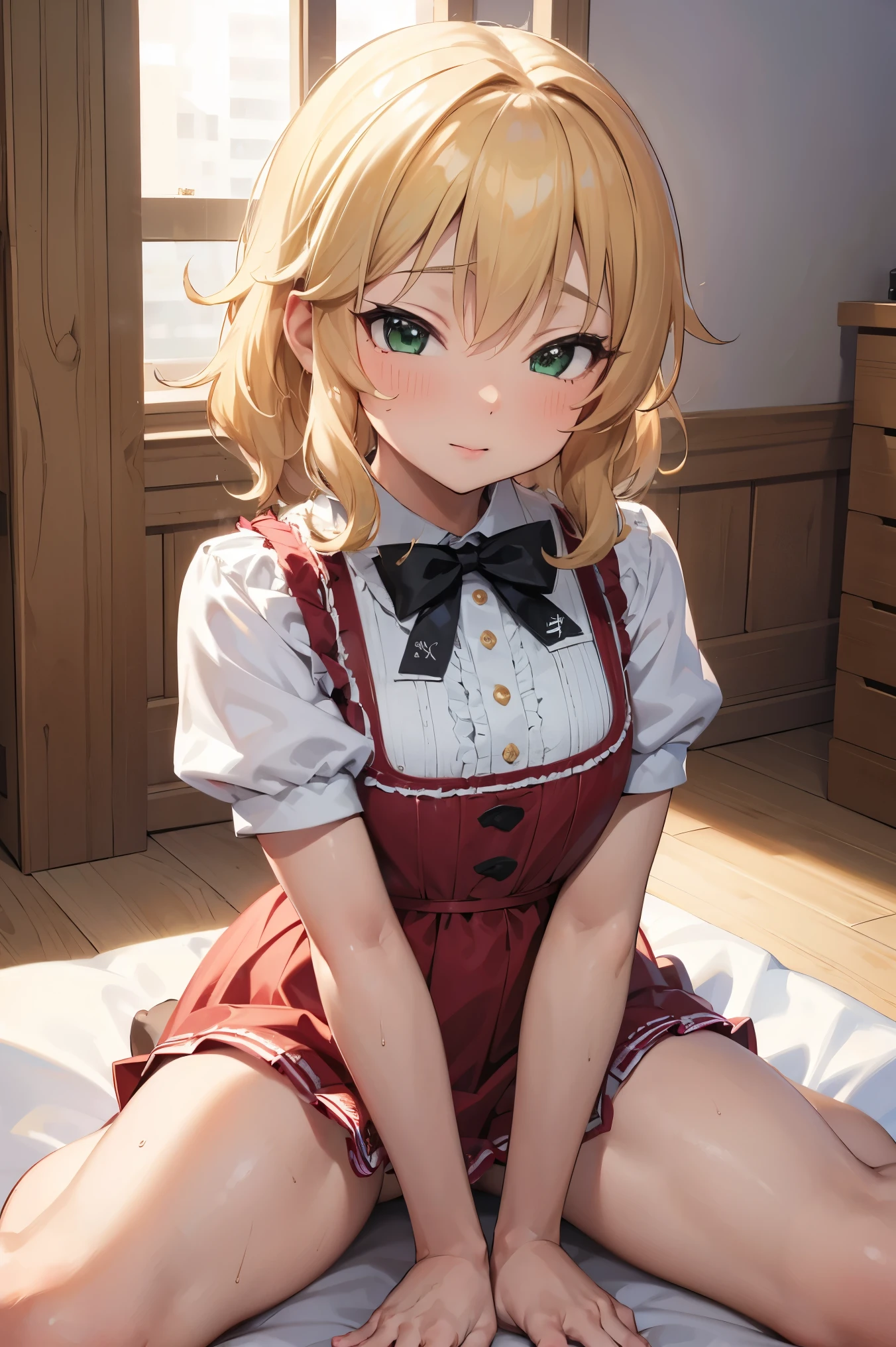 NSFW,masterpiece, top quality, high definition , very detailed,Sakurai Momoka,Idol,ruffle dress,waiting room,Sexual favours