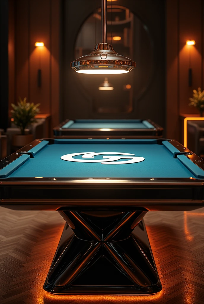 Ave Fenix Billiards table blue neon lights