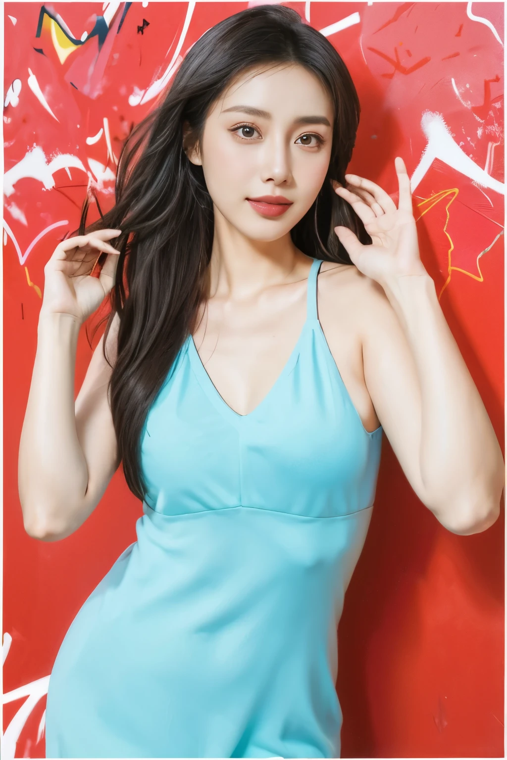 Tabletop、Highest quality、shape、Very detailed、High resolution、8k wallpaper、Perfect dynamic composition、Beautiful and elegant Idium hair、Natural color lip, ランダムなsexyなポーズ,smile、20-year-old girl、cute、(Highest quality:1.3)、(masterpiece:1.3)、(The Very detailed:1.3)、(wall-, One Girl:1.1)、(Delicate hands and fingers:1.2)、(detailed, Super Oily, Shiny skin:1.1)With oiled thighs:1.4)、(Japanese school swimsuit 1,5)thin、Brown hair head、(beautiful midium breasts:1.ending、( Are standing:1.2)swimming pool、High Leg、One piece swimsuit、A triumphant smile、Super big breasts、sexy、Style confidence、