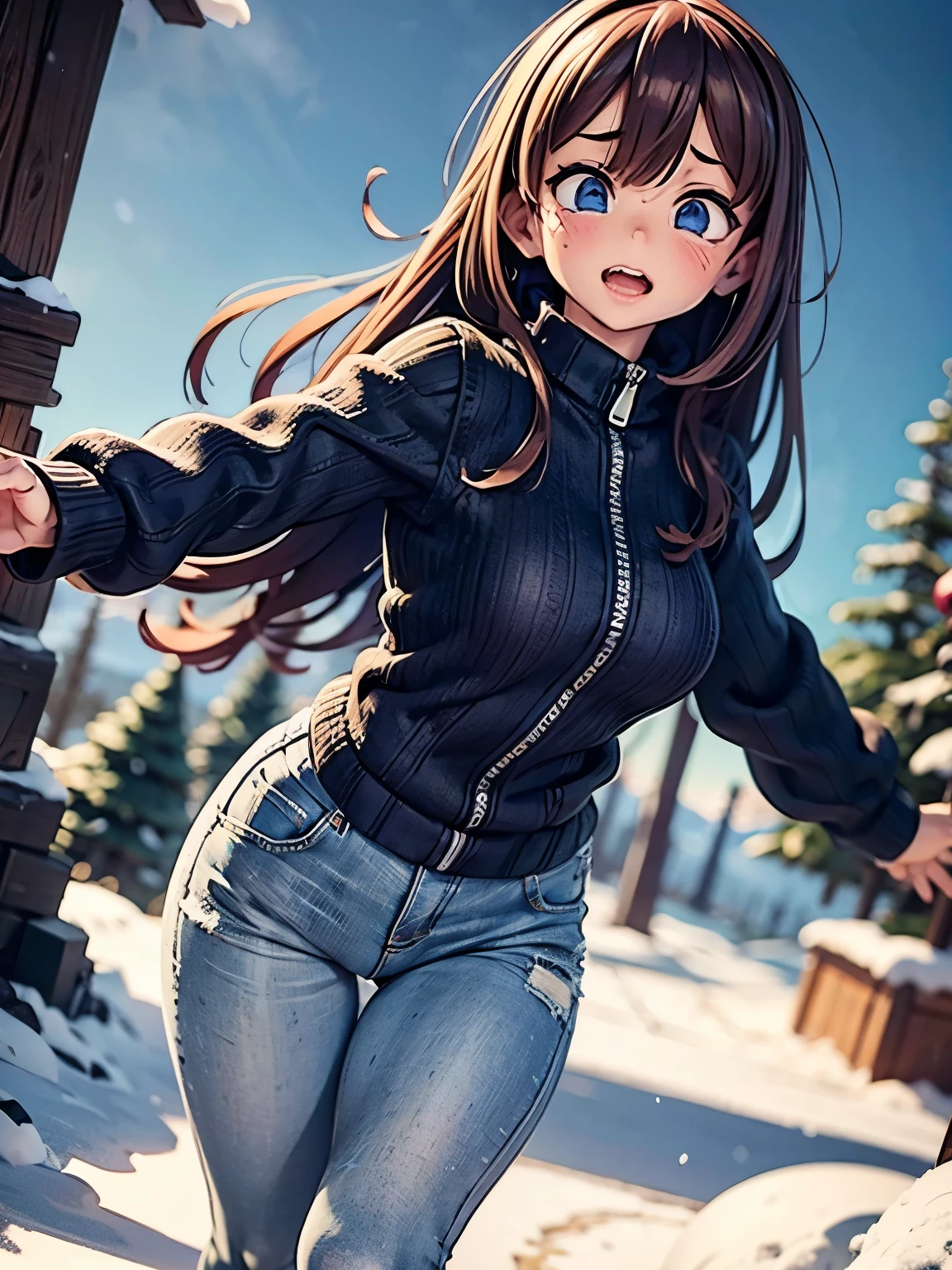  Exquisitely Detailed Skiers 、 Atmospheric Winter Scenery 、 Snowy Mountains 々、Frozen Lake、Pine Forest、 Dynamic Action Poses 、 Skiers Skiing at Full Speed、Athletic Movements 、 cool clear air 、Bright sunlight、 bright color、( top quality、4K、8k、 high definition 、masterpiece:1.2)、 super detailed、( real、 Photorealistic 、 Photorealistic :1.37)、 Cinematic Lights、 Dramatic Shadows、 bright color、Action Photo