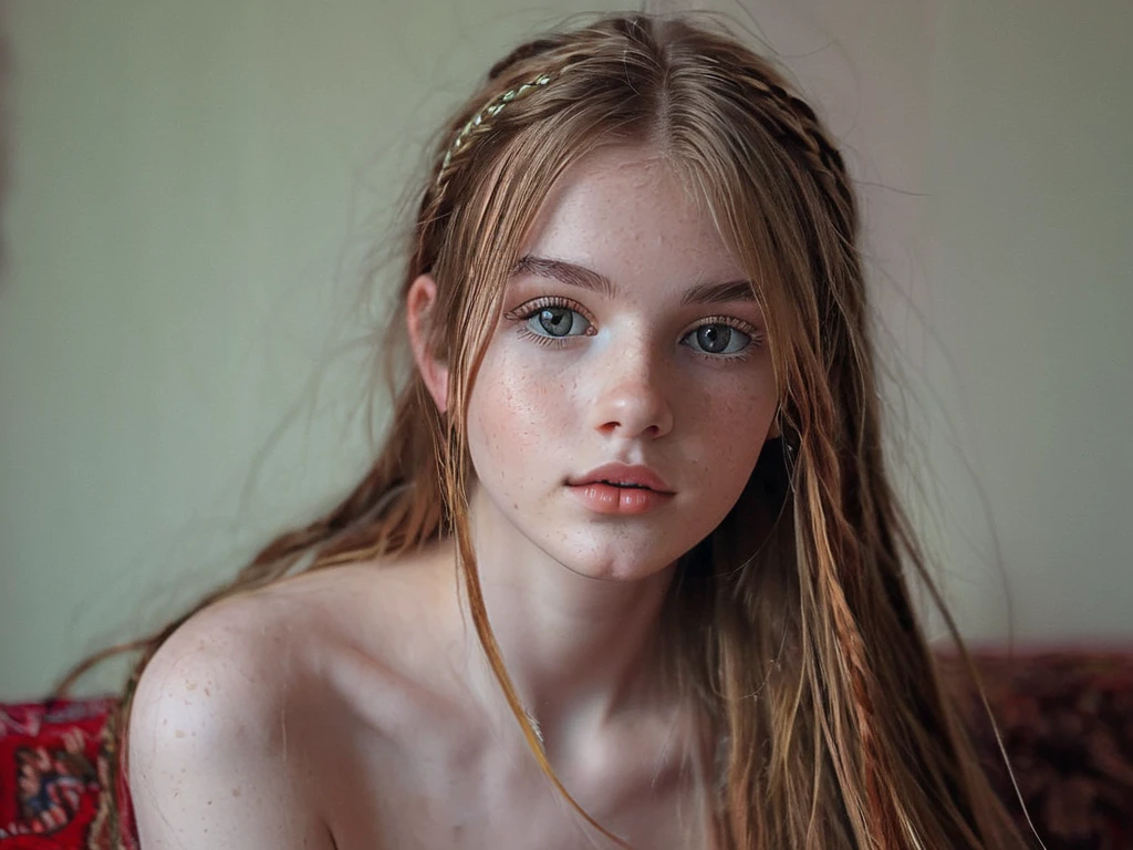 A highly detailed and realistic full body photo of a NAKED 18 year old schoolgirl who looks like a goddess sitting on a sofa having sex with a boy, full body in view, beautiful detailed blue eyes, beautiful detailed lips, extremely detailed eyes and face, long eyelashes, elegant red braided hair, long nose, cheek dimples, light freckles all over body, pale skin, bulging eyes, hairy vagina
