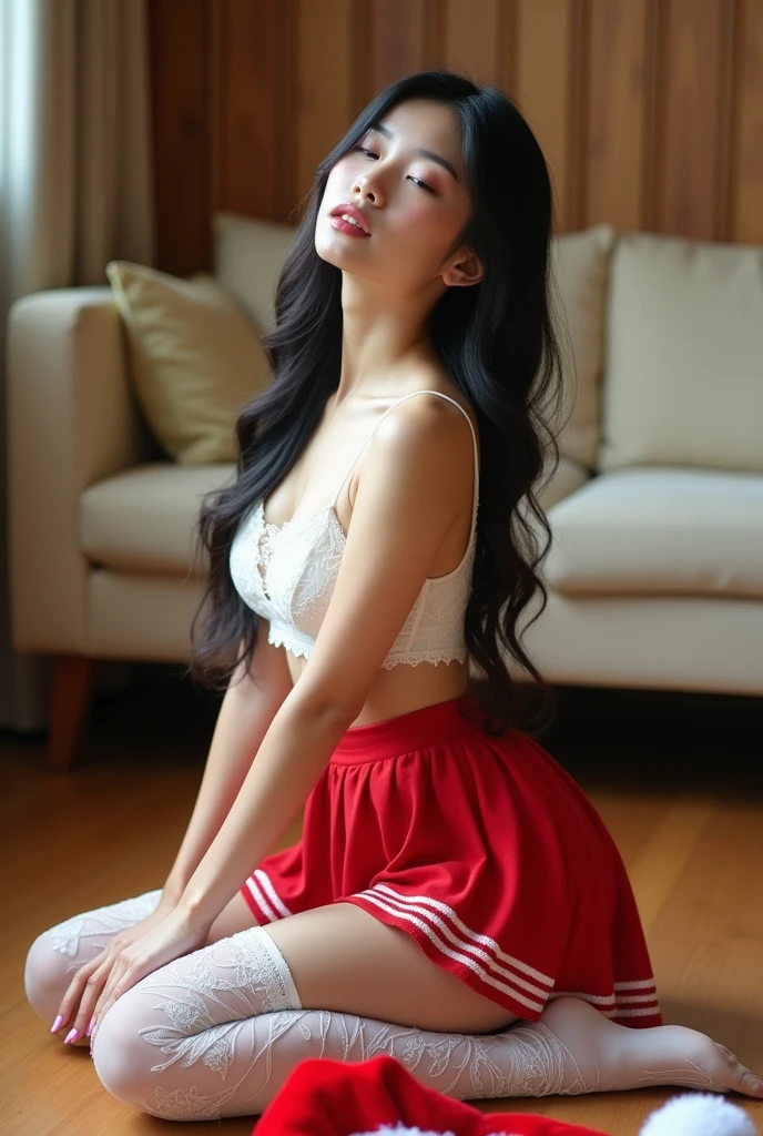 NSFW, 8k RAW photo, top-quality, masterpiece, 超A high resolution, film grains, filmg, 1girl in, looking at the viewers, natural skin textures, realistic eyes and face details, Full lips, lipsticks, (makeup), Red Eye Shadow, hair messy, A smile, closes mouth, Beautiful legs, Tall lady, skiny, slim_Legs, 独奏, cleavage of the breast, Pose with your buttocks facing you, Skirt please,, buttock, The shirt, Beautiful natural places, Around the position of the flower, (细致背景), plaid skirts, white shirt, cleavage of the breast, Show a little cleavage through the shirt, lowfers, blurry backround, bblurry, ngel, Plaid, shortsleeves, JK ribbon on neck, JK Ribbon, A bracelet, Eau, bangss, 校服, jewely, cparted lips, s lips, From the side, pleatedskirt, depth of fields、top-quality、masterpiece、超A high resolution、(Photorealsitic:1.4)、Raw foto、1 girl in、a blond、full body Esbian、large full breasts、Ultra exposed cleavage、erotick、Erotic look、gargantilha、二重まぶた、Loose and fluffy perm、semi long hair、student clothes、skiny