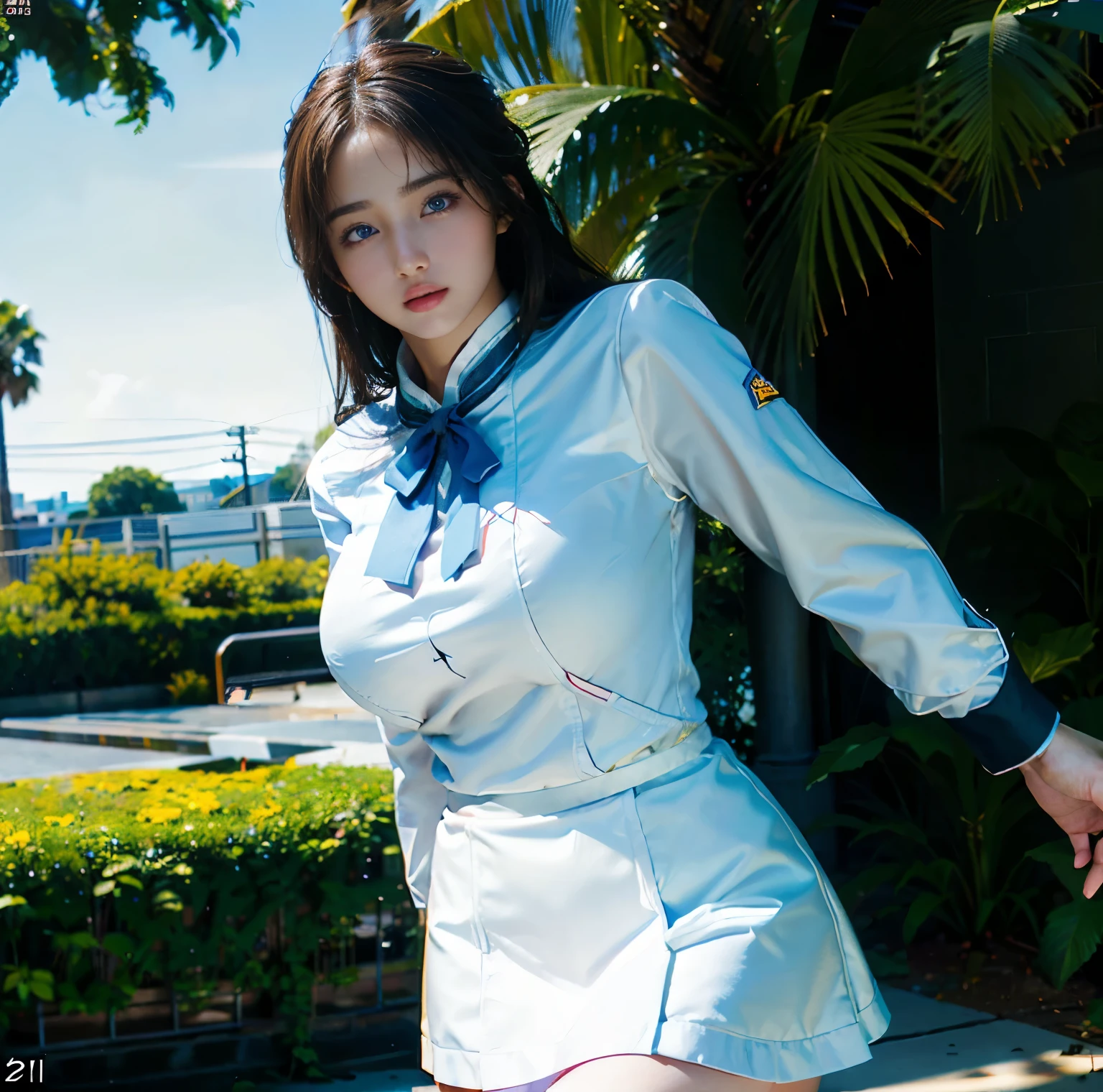 (full bodyesbian:1.5),(1girll:1.3),(looking up at viewer:1.4),(Anatomical accuracy:1.4),(sitting on top of the hill:1.2),(wear a nurse uniform:1.2),(Opaque pantyhose:1.3),( Woman pointy toes thick heels :1.1),(A precise and perfect face:1.3),(Long leg:1.3),Hyper HD, Ray traching, reflective light, Structurally accurate, Award-Standing, High Detail, Shadow contrast fade, Face Lighting ,Cinematic lighting, Masterpiece, Super detailing, High Quality, High Detail, Best Quality, 16 k,High contrast,Look ahead,