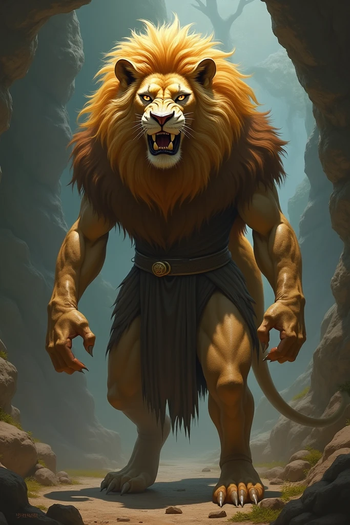 white human lion