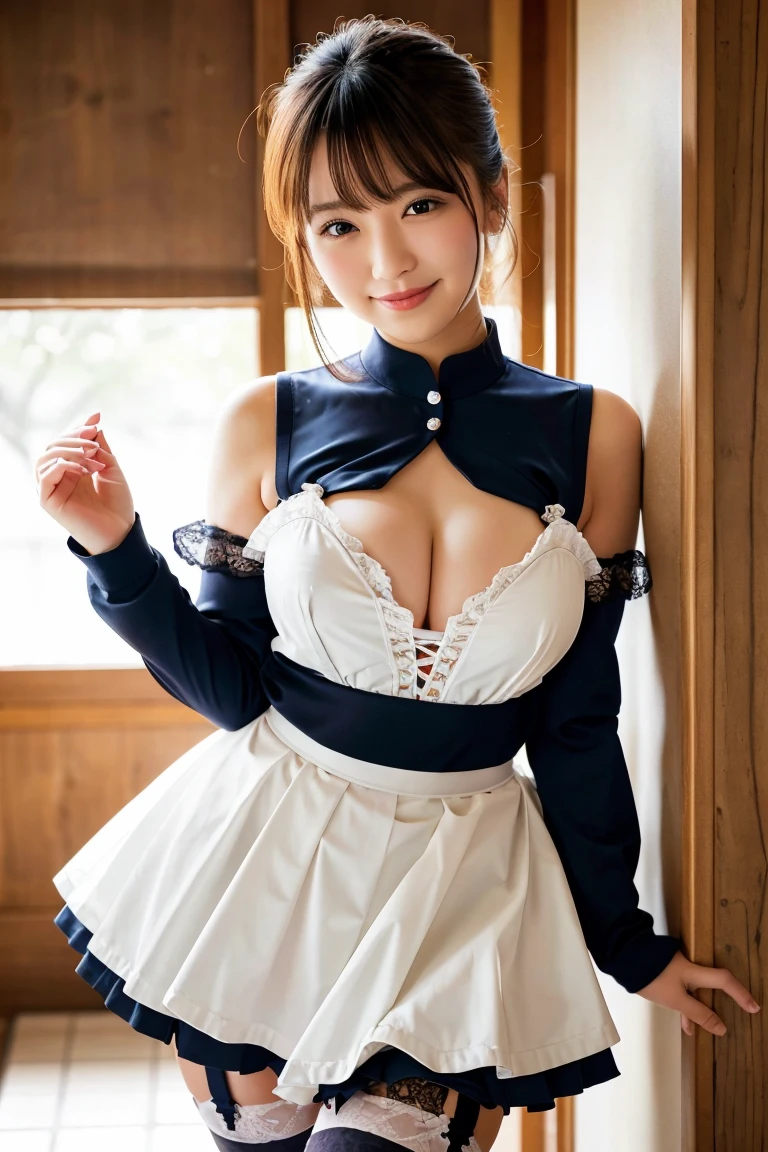 One girl,ass pov,Browsing Caution,maid Cafe, Anime Cosplay Style ,Nude photoshoot、（（（Her shapely breasts are completely exposed, even down to her nipples.:1.8）））、胸はRealistic,Realistic Cookie Maid Princess, Red little ribbon,Anime Costumes,(((Azur Lane,howe))),, (Japanese Girls),営業smile:1.5,, (Skin Dentition), Open your mouth:1.4,Realistic, Highest quality, photoRealistic, masterpiece, 8k, High resolution, detailed beautiful clear face, (Large Breasts),Chair,Sit with your knees up, (Spread your legs:1.5), Bust Shot, Full Face, (Professional Lighting), (Particles of light, Lens flare, Glowing particles:0.6), (), View from above,Maid Hairstyle,  detailed and realistic Cookie Maid Princess,,Maid Makeup,,detailed,Shining Eyes:1.5,非常にdetailedなデザイン,Cosplay Shop,Maid uniform specialty store,Shooting from directly below:1.8,Low Angle,Maid&#39;s Hair Ornament,Ultra-Realistic Backgrounds,The whole face shines:1.4,Looking into the camera,Azur Lane,Pastry Princess,Cookie Maid Princess,Anime Costumes,smile,Exposed Skin,White Stockings