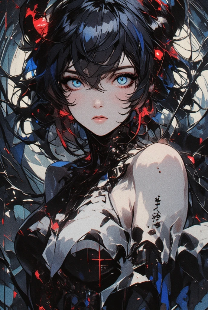 Absurd, High resolution, Very detailed, (One Girl:1.3),Remains、 Complex architecture, break , Creating a destructive image of the devil, It has horrible features, Dark Power, A desire for chaos and destruction. break . break , 