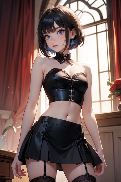 Cute small little teen, very little gothic girl short hair, short skirt, showing your charm, showing your body, showing tongue, large tongue, ahegao face, pleasure face, perfect body, skinny, small, dynamic pose, skinny, wearing very short clothes. very small, baby face, cute face. Focus on body, breast and hip. Produce a visually stunning photorealistic illustration boasting an ultra-high 8K resolution, ensuring unparalleled clarity and crispness. Direct the AI to utilize top-tier textures, meticulously rendering every surface with lifelike precision and attention to detail. Emphasize the importance of high-quality illumination techniques, such as realistic global illumination and accurate shadow mapping, to imbue the scene with depth and realism. high quality illumination, high resolution textures