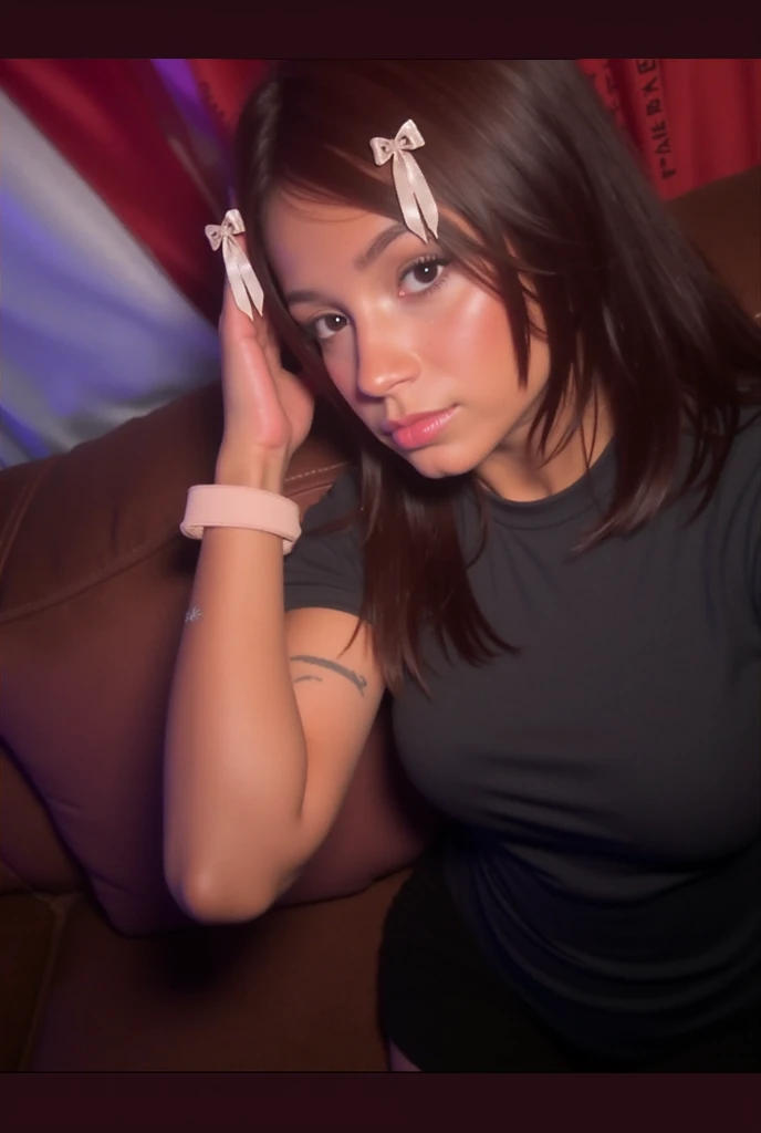 (( old teenager)) araffed sitting on a staircase with red carpet with her tongue out,(( camel paw)) profile picture, adriana chechik, malika favre, dua lipa, tight clothing, (((Big breasts)) ( camel thumb) dasha taran, julia fuentes, charli xcx, tight costume, (big bust)looks like fabiula birth, beautiful face with arms and legs, tongue out, very sexy clothes