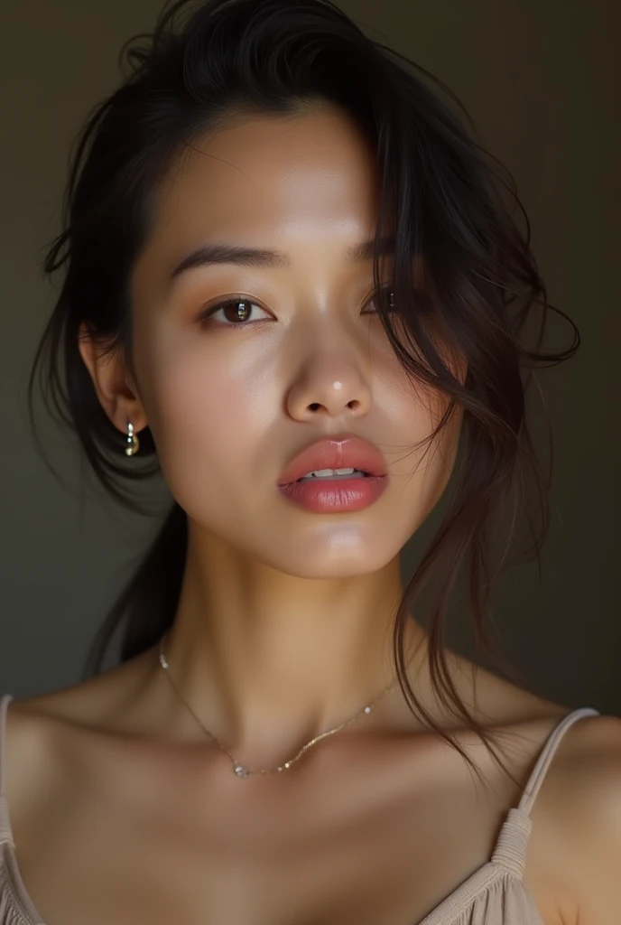 1girl in.masutepiece,,award - winning photo, Extremely detailed, sharp focus on eyes, Nose and Mouth,Face Focus, Woman with mouth open and eyes closed, Black camisole、32years old,A dark-haired、Wrinkles in the eyes:1.0、Symmetrical face,Realistic nostrils、Angle from below、elongated C-shaped nostrils,,,,,,,,,,,,,,,,,,,,,,,NSFW,Inside a Chanel store、Lighting that emphasizes skin glowing with sweat、((sharp nose))Skin shiny with sweat、shinny skin、(Trembling girl)vaginal,SEX,Back,wet and shiny lips、Wide-angle lens distortion removal、