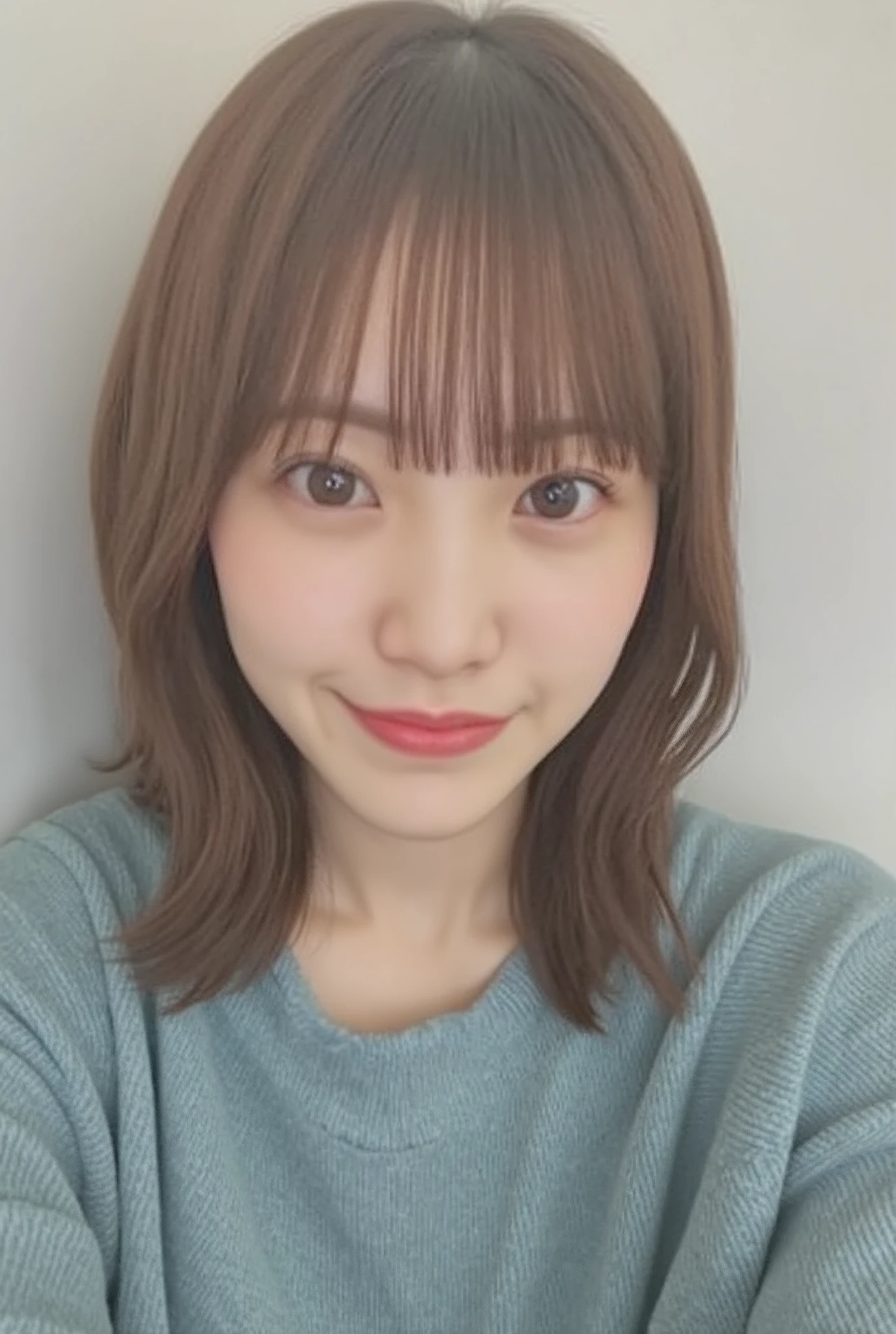 top quality、8,masterpiece、、 super high resolution 、( Photorealistic :1.4)、Original photo、 1 girl、 shiny chestnut hair , medium hair, bangs,( Clean brown eyes )、smile、 sparkling eyes , (fine grain)、 highly detailed faces, very detailed eyes , cowboy shot ,Seaside Park,To you,はにかんだsmile,A Clear Midsummer Day , lens flare、 Midsummer Night、Seaside,( Beautiful Sunsets :1.5),((aqua blue bikini top 、 Sexy Damaged Denim Shorts))、nsfw