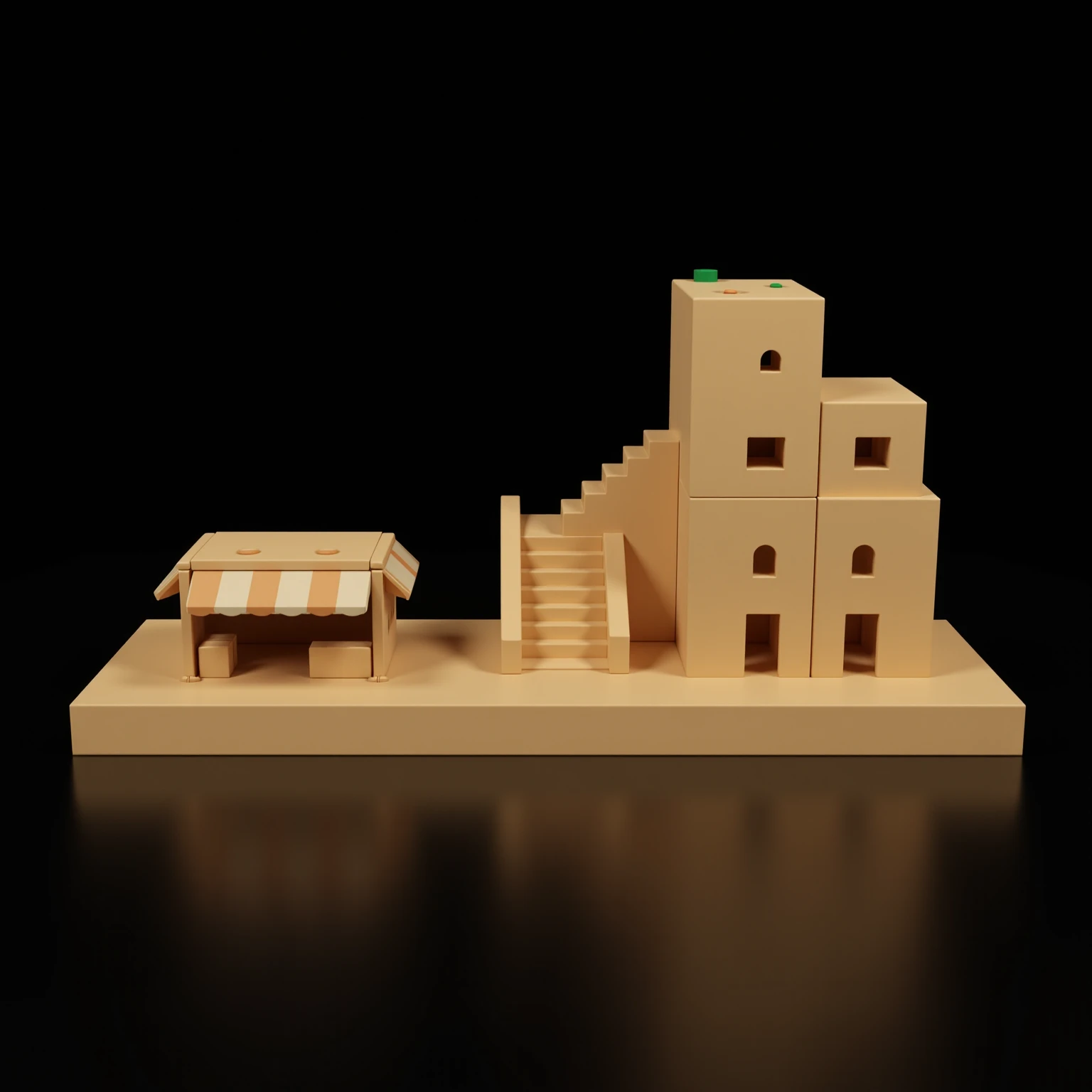 mini\(ttp\), (8k, RAW photo, best quality, masterpiece:1.4),(cannabispunk:1.5),Lots of connecting pipes,(balipunk:1.5),(balipunk light:1.2),on desk,in a miniature box,isometric, miniature, landscape on foundation