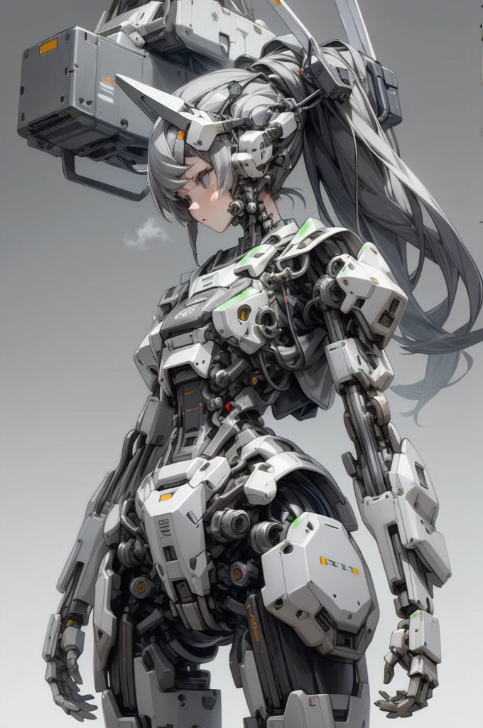 robot girl, humanoid robot, robot joint, huge breasts