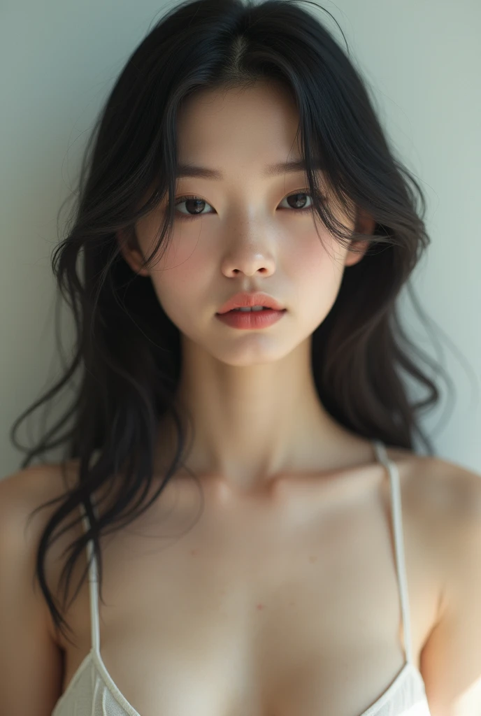 nsfw, Top quality, RAW images, real face, incredibly beautiful girl, cute, silky,Very beautiful Japanese,soft and shiny hair, Depth of written borders, High accuracy, Very detailed,ملابس تدريب ،عيون ووجه Very detailed, students sharp, Real students, Intense focus, Cinema Lighting, small, (small breasts:1.2), (معتدل بدلة  to show off a small cute bra:1.5)))、