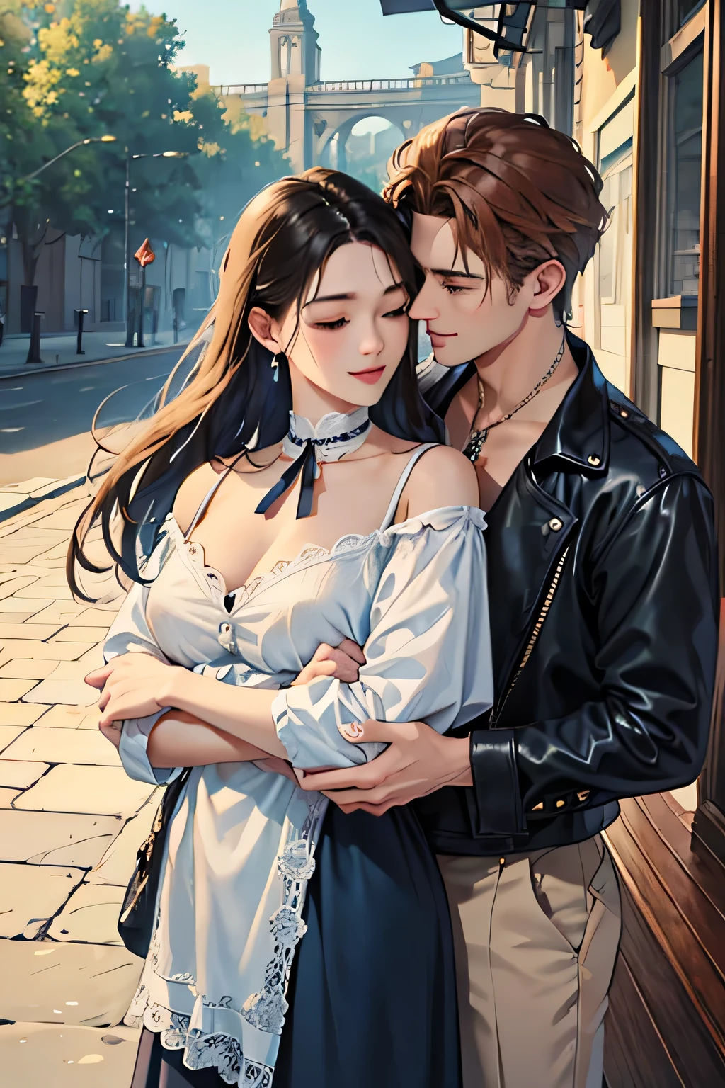 beautiful illustration, ultra-detailed, masterpiece, couple