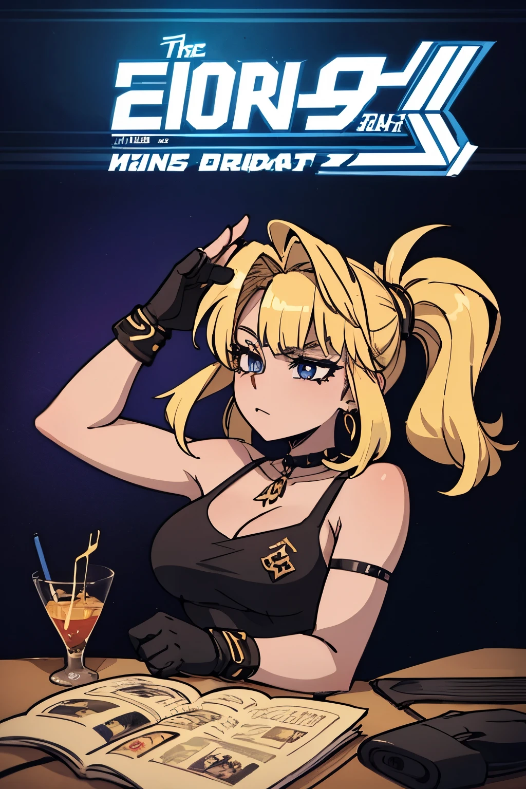 The cover of an Eurobeat musical album with 80's style