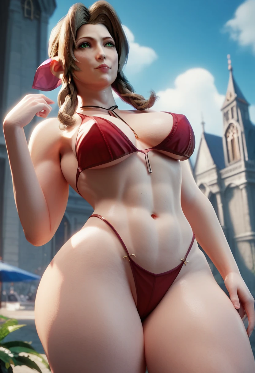 Aerith from big curly hair green eyes medium tits abdomen healed thick thighs Big naked inside the church on the beach naked coxas grossas Grande andando a igreja nua fazendo pose sensual