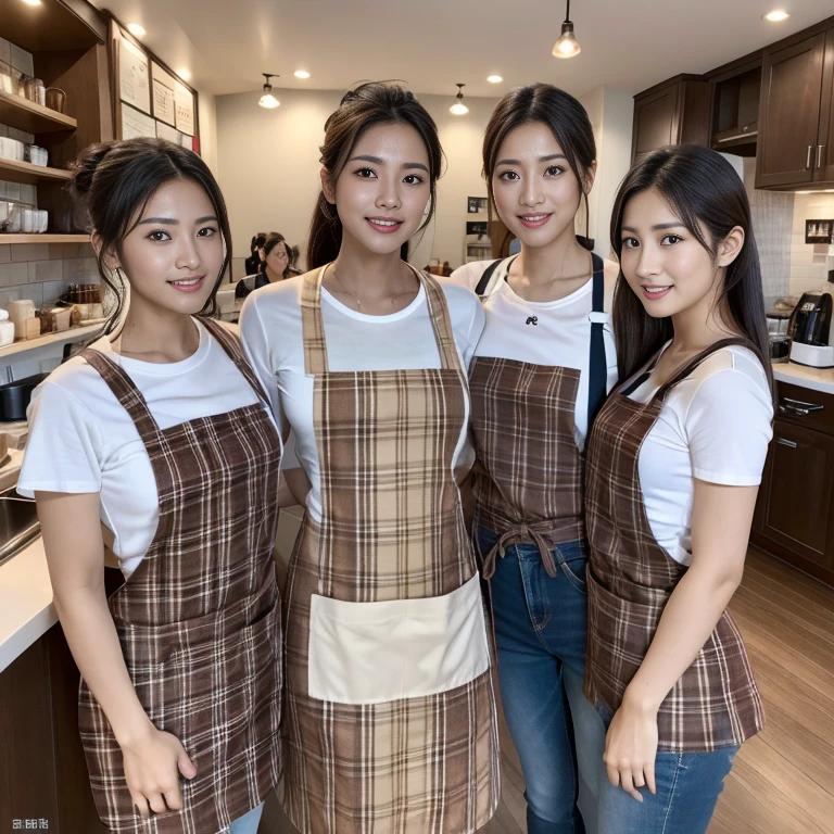 16 K,1080p,unrealengine5, (Best Quality, Master Pie CE:1.3,hight resolution, Photo_Realistic:1.3), (Focus on Face),FULL ANATOMY,Short side ponytail,ruddy skin texture, (appearance々Facial expressions), (japanese child:1.3), ((( 8-year-old girl:1.6))),((Flat breasts:1.5)),BREAK, (Naked:1.3),BREAK,(in a cafe:1.5),BREAK, (In the store:1.4),BREAK, (shopping:1.3),BREAK,(Apron:1.5),Backlight,f/8,BREAK,(frombelow)
