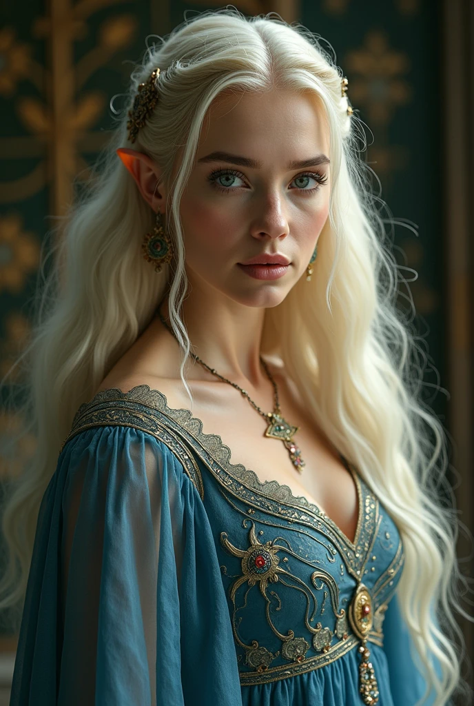 Masterpiece, Daenerys Targaryen, gorgeous woman, queen, Queen-Queen, Princess of Dragonstone, black mole on chest, The Unburnt, Queen of Meereen, Queen of the Andals, the Rhoynar and the first men (applicant), Protector of the Seven Kingdoms (Applicant), Khaleesi of the Great Grass Sea, Breaker of Shackles, Mother of Dragons, The One Who Was Promised, Mistress of Dragonstone, 35 years old, she is now a full grinned lady, Beautiful mature lady, The Queen, milf beauty, Mature queen, best quality, a small, charming beauty, a captivating woman, Fully mature MILF body, Lustful queen, Seductive appearance, unparalleled beauty, wonderful breasts, big boobs, Medieval erotic costumes, a Game of Thrones inspired costume, close-up a woman from the Middle Ages, Daenerys Targaryen, Daenerys, resembles Emilia Clarke, Emilia Clarke, scene from "Game of Throne," deep cleavage, warrior princess, healthy body, perfect, thick body, attractive figure, fleshy body, style of " Game of Throne," gorgeous lady, gorgeous woman, Medieval clothing, Stunning woman, 8K, Insane details, Dress made of clothes and jewelry, Perfect hair, Styled hair, High clarity eyes, perfect hands, Perfect fingers, Perfect eyes