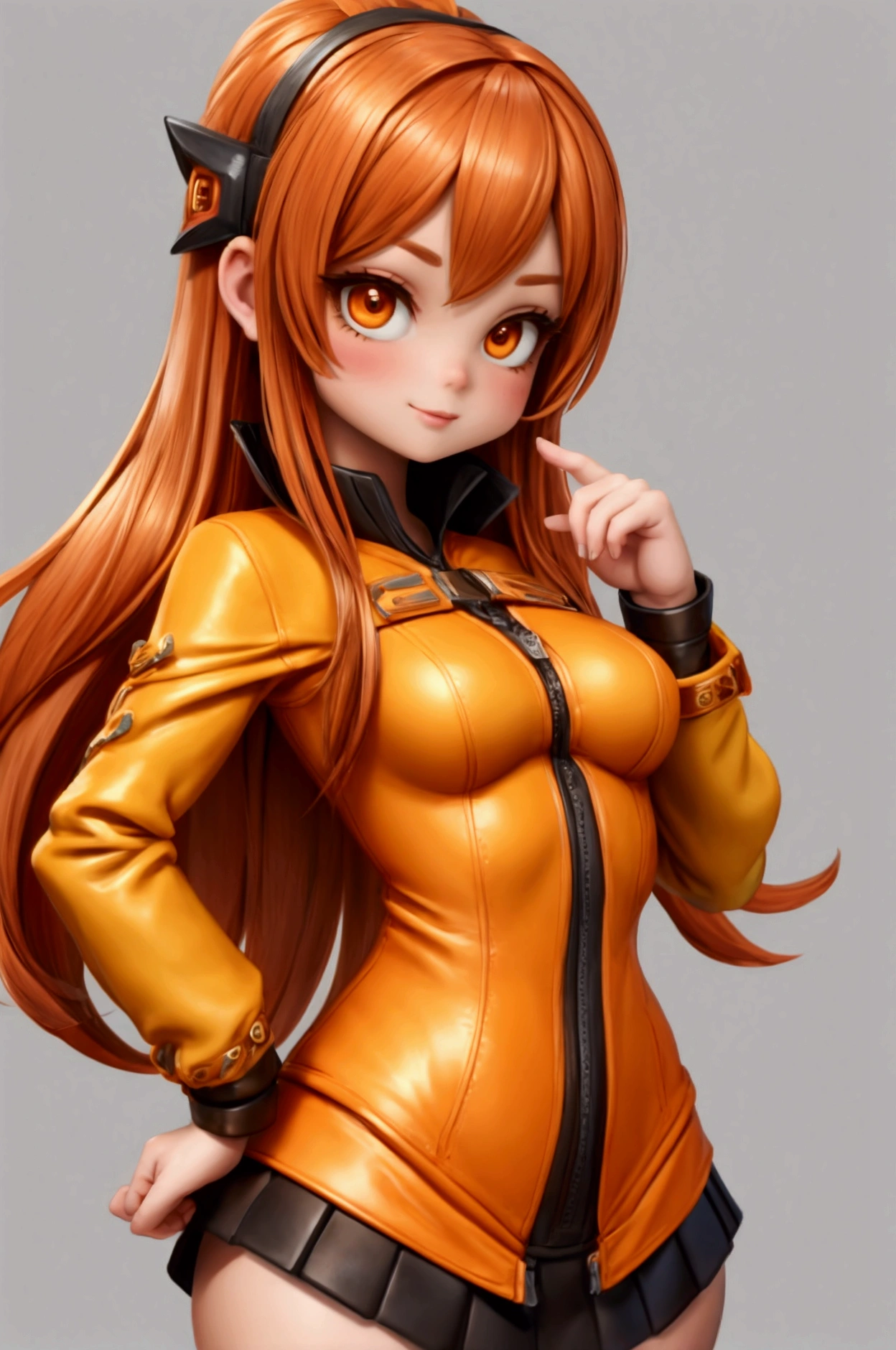(papel de parede CG Unit 8K extremamente detalhado),(obra de arte), (melhor qualidade), (ultra-detalhado), (Melhor ilustração),(melhor sombra), (delineador afiado, sombra, olhos detalhados:1.1),, ass visible through thighs, blush, bottomless, breasts, brown eyes, brown hair, cleft of venus, clothes lift, female, fingerless gloves, gloves, hat, hood, hoodie, hoodie lift, long hair, looking at viewer, navel, orange headwear, orange hoodie, orange shirt, pirate hat, pussy, shirt, skull and crossbones, smile, solo, squatting