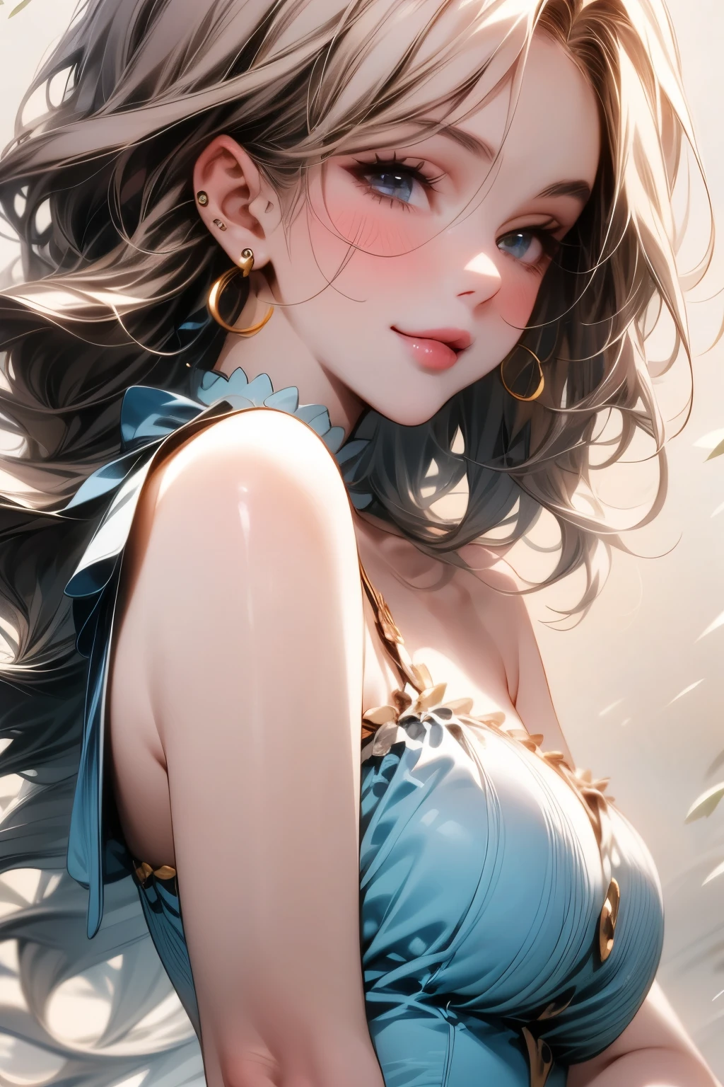 ((highest quality)), ((masterpiece)), (Get used to it), Perfect Face , masterpiece、highest quality、High resolution、High-quality images、8k, 1 female、Skin Radiance、Texture of skin and clothing、Expression of fine eyes、Shiny bright golden hair,Girl with long braided hair, Manga inspired by Lee Jong-suk, Trending on deviantart, realism, detailed manga style, Manga art style, Perfect Line Drawing, Beautiful line art, digital manga art girl, K-POPアイドル, Beautiful Blue Eyes, Fuller lips, Gorgeous face with attention to detail, (Cute Smile), charm, Innocent, Side view, (Perfectly detailed face), (Beautiful Hands) Photorealistic images, Written boundary depth, 20th Generation ,beautiful girl , hair ornaments , yukata , Large Breasts , protruding shoulders , I can see her cleavage , night , Summer festival in the background ,