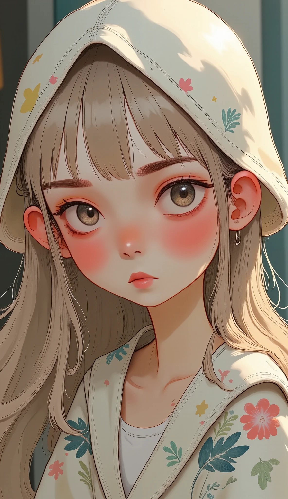  a close up of a woman with tattoos on her legs , hood, blonde   Anime girl with long hair , in the style of Guweiz  ,  realistic anime art style , realistic art style,  realistic anime art style , Realistic 3D anime style, anime realism style,   Anime girl with long hair , artgerm style,   beautiful digital artwork  ,  Beautiful anime girl , U High Definition, Retina,  Masterpiece,  Precise,  Anatomically Correct,  old school,  super detail ,  tall details,   HIGH QUALITY ,  Winner Award  ,  Best Quality , highres, 1080P,  High Definition, 16K