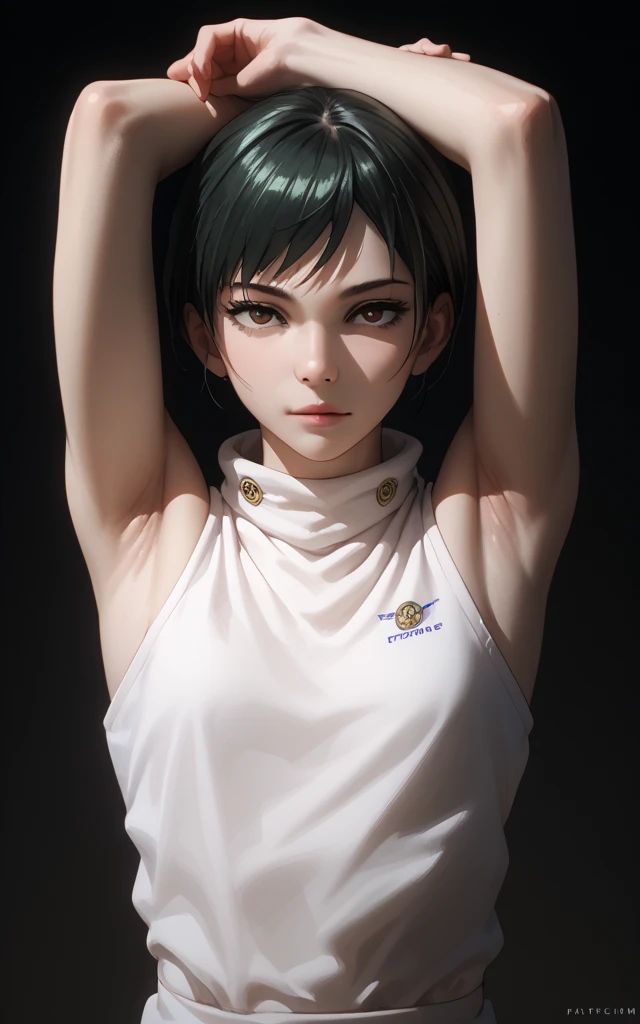 Mai, Portrait, masterpiece, 8k, ultra high quality, ultra realistic, ultra high definition, anime art, cute, seductive, armpits visible