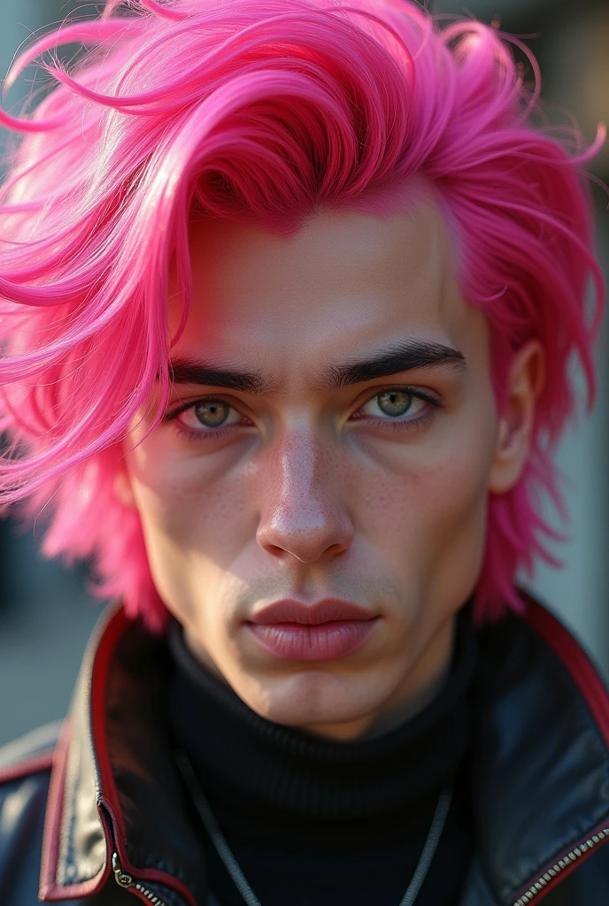 an awarded profesional photography of (1man:1.3) Ancient China with Turquoise eyes with male Straight French Crop with Fringe hair hairstyle and goatee shaving in pink color, he is Driver serious, crawling in United States ,(epic scene:1.3),ultradetialed character with perfect face,detailed skin,(ultrasharp:1.3),(masterpiece:1.1),best quality,(photorealistic:1.2),ultrarealistic,realistic ultradetailed character,4k perfect quality, <lyco:GoodHands-beta2:1> by Peter Lindbergh Up-Lighting camera angle dutch angle and portrait Magnificent,Imperceptible detail,Intricately designed, (perfect quality face:1.5) hyper-detailed complex, insanely detailed, detailed clothes, detailed skin, detailed body, , 1man, realistic lights, realistic shadows, profesional photo