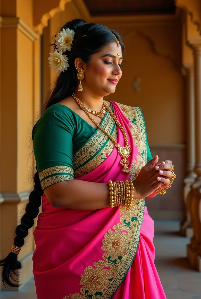 Foto RAW, photorealistic, photography, full body shot, master shot, goddess like beauty, perfect thick chubby mallu Desi aunty bhabhi, Wearing a Stanapatta, a chest-band.Saree model, model Photography, Indian saree shoot, Indian traditional wear advertising photography, traditional wear brand shoot, face of Indian actress Sonakshi Sinha, masterpiece, realistic, realism, incredible details, pleasure, photorealism, detailed skin, skin pores, high contrast, photorealistic Artstation 8k HD digital art trend of high definition and detailed realistic skin texture, ultra detail, realistic skin texture, armature, best quality, ultra high definition, (photorealistic:1.4),, high resolution, detail, raw photo, Re sharp, by Lee Jefferies Nikon D850 Film Stock Photo 4 Kodak Portra 400 Camera F1.6 Lens Rich Color Ultra Real Realistic Realistic Textures Dramatic Lighting Unreal Engine Trending at Art Station Cinestill 800,(pele altamente detalhada: 1.2), 8k UHD, DSLR, soft-lighting, alta qualidade, grain of film, Fujifilm XT3,she didn't like to wear blouse or bra, she happy to wear only saree, she hates blouse or bra,