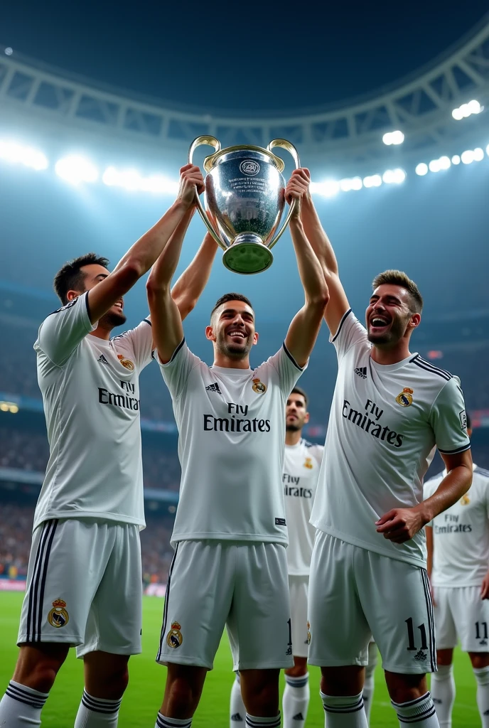 Real Madrid Lifting The Uefa Champions League Trophy SeaArt AI real-madrid-lifting-the-uefa-champions-league-trophy-seaart-ai