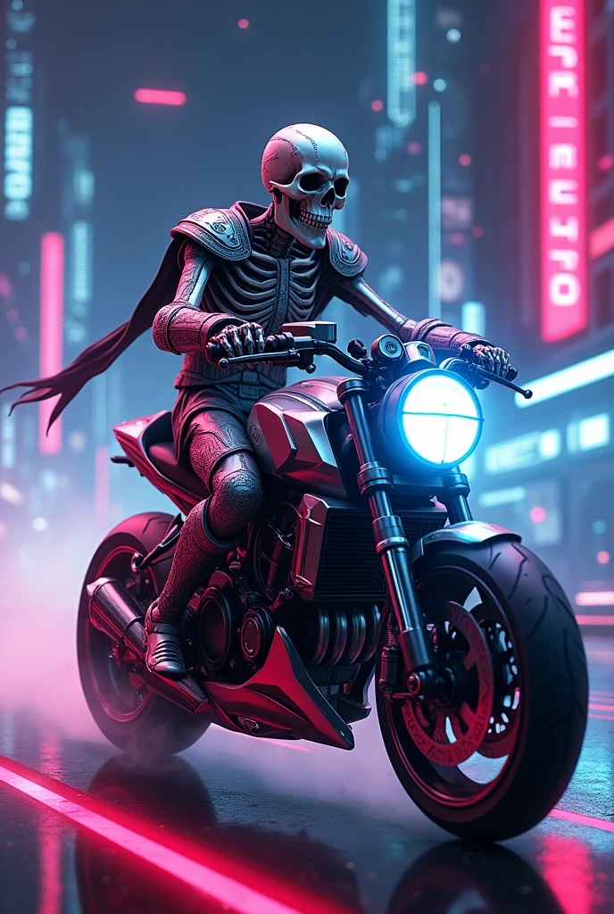(cyberpunk:1.5),(2077:1.2),(skulls:1.5),(knights，:1.2),(flaming eyes:1.5),(，leather clothes，-clad),(handsome，，),(skeletal motorcycle:1.2),(during night),(the street、),(speeding),(fire-spewing),(Futurism),(cybernetic enhancements),(glowing red eyes),(dystopian),(neon lighting),(austere),(tall),(menacing),(biohazard symbol),(cybernetic horse),(rugged terrain),(dark),(Enigmatic、、),(sinister),(metallic armor),(technologies-infused with),(OLED-luminescent),(Smoke、-filled),(holographic projections),(cyberpunk fashion),(gas mask),(double、-wielding weapons),(pillar-Apocalyptic),(cybernetic skull),(overgrown vegetation),(circuitry patterns),(industrial setting),(rainting、-soaked),(cybernetic steed),(visceral),(heon-technologies),(shrouded in shadows) --auto