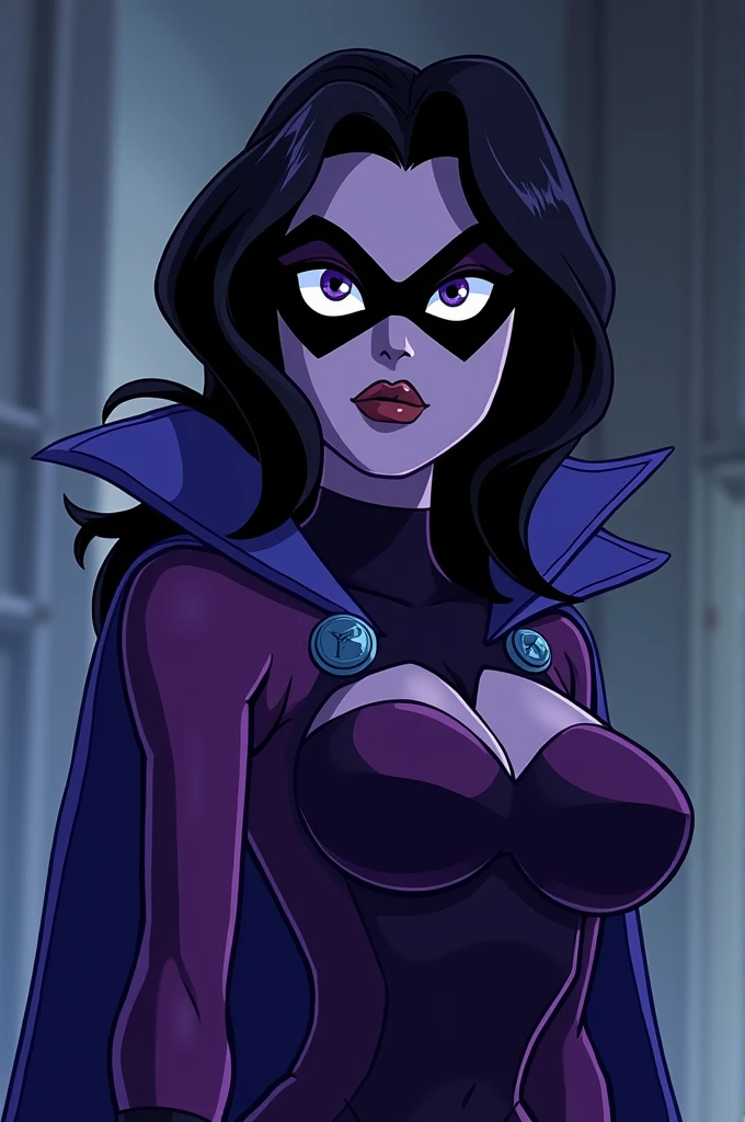 Raven from Teen Titans with her breasts out