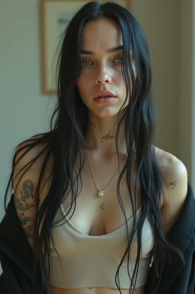 Hot girl, goth, nude