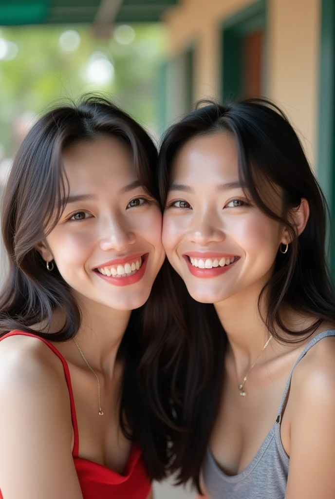 there is a woman in a red and black dress smiling, candid picture, candid photo, with a beautifull smile, candid!! dark background, lovely smile, slight cute smile, with a seductive smile, shy smile, very very low quality picture, low quality photograph, with a happy expression, candid photograph, with lovely look, cute seductive smile, pretty smile