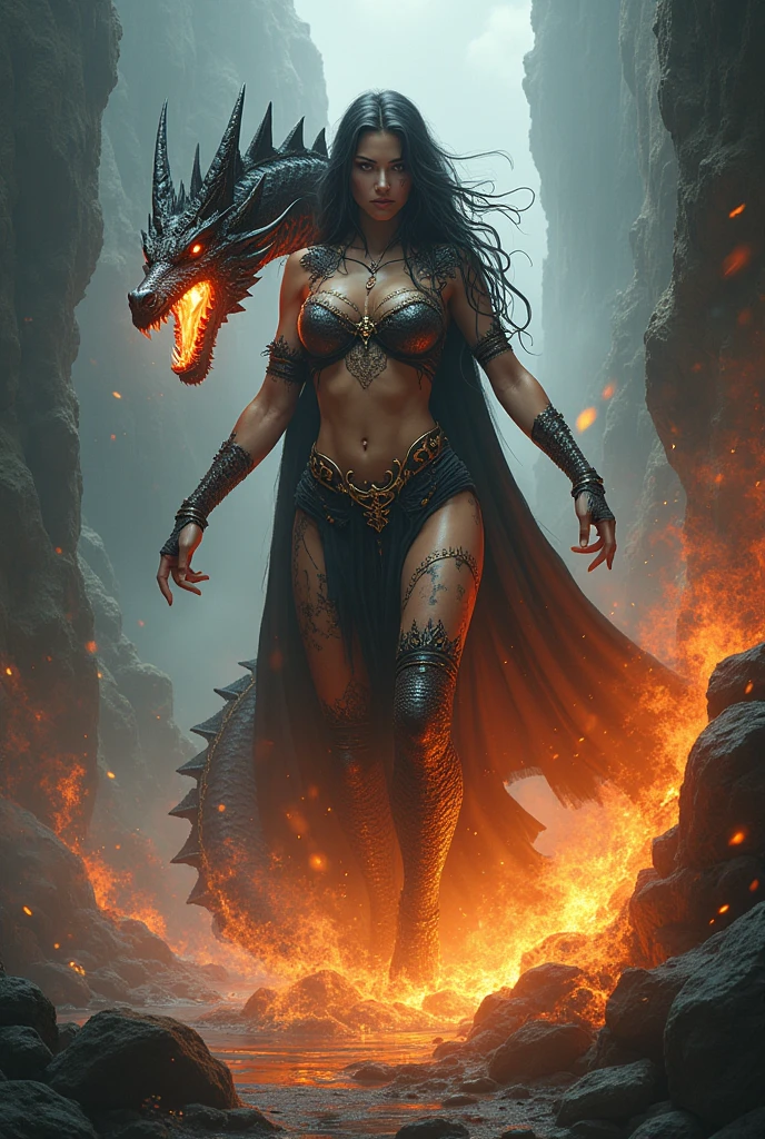 ((Masterpiece)), ((Best Quality)), 8K, HD, Super Detail, (Woman),hellish nightmare, monsters, demons everywhere, nude young female exposed, exposed breast, exposed navel, (boobs),nsfw:1,2, fire, (full nude), beads belt, rope belt, necklace, ornaments, tattoo, legs apart, lingerie, chain bra, ((Bare chest)), boobs, nsfw
